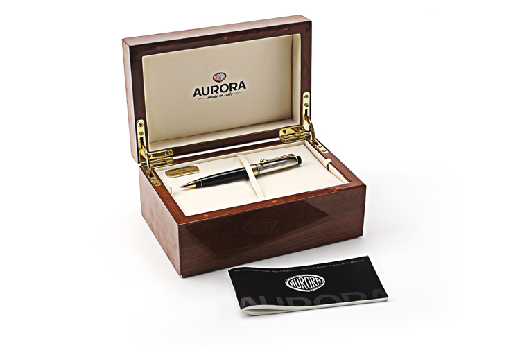 aurora奥罗拉 欧普提玛系列纯银黑色圆珠笔 989