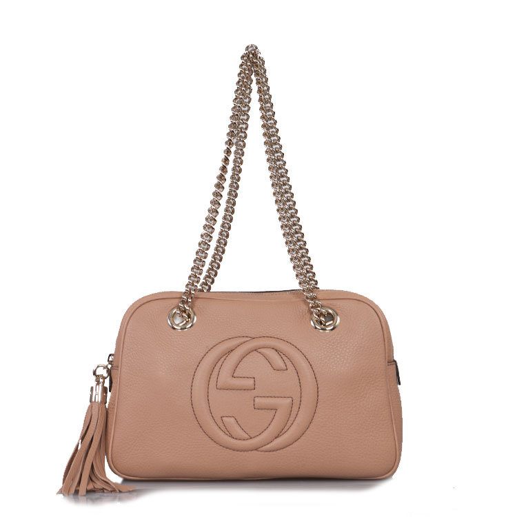 gucci/古驰 双g logo 真皮手提包