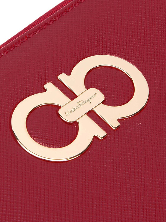 ferragamo/菲拉格慕 牛皮女士双马蹄扣logo手拿包