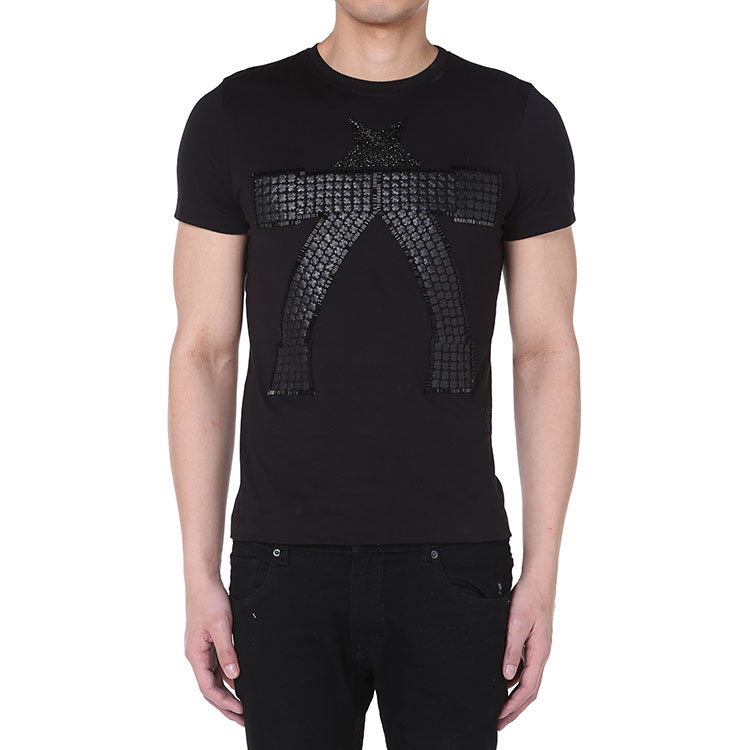 richmond/里士满黑色男士t恤