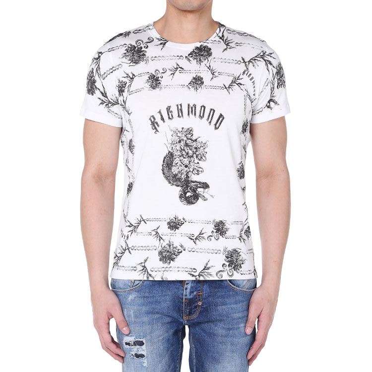 richmond/里士满白色男士t恤