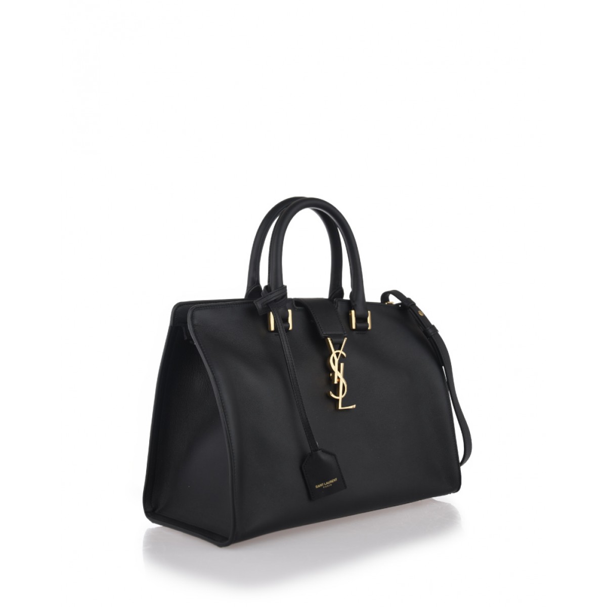 yves saint laurent/圣罗兰 monogram系列黑色牛皮两用包