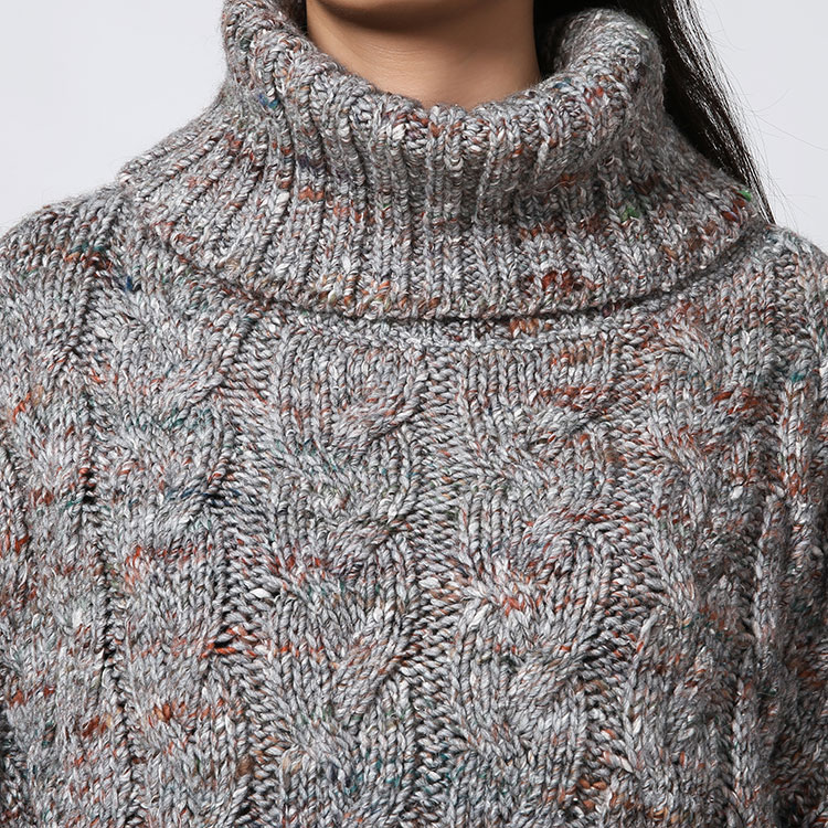 女士针织衫/毛衣】hugo boss/雨果波士女针织衫-女士橙牌灰色腈纶休闲