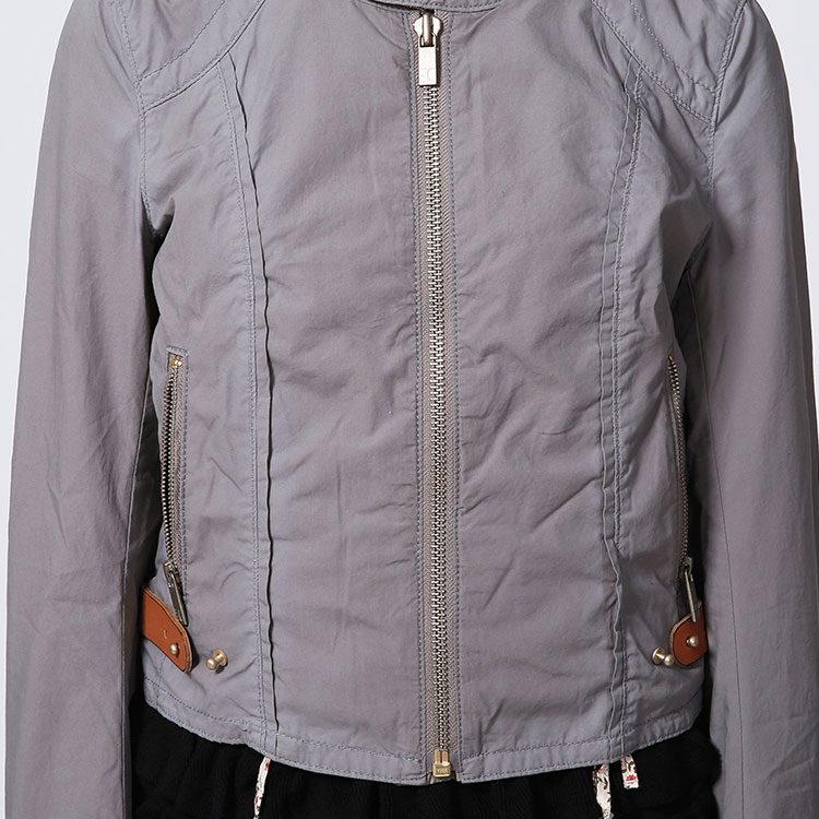 hugo boss/雨果波士女士外套-女士橙牌灰色棉质休闲茄克