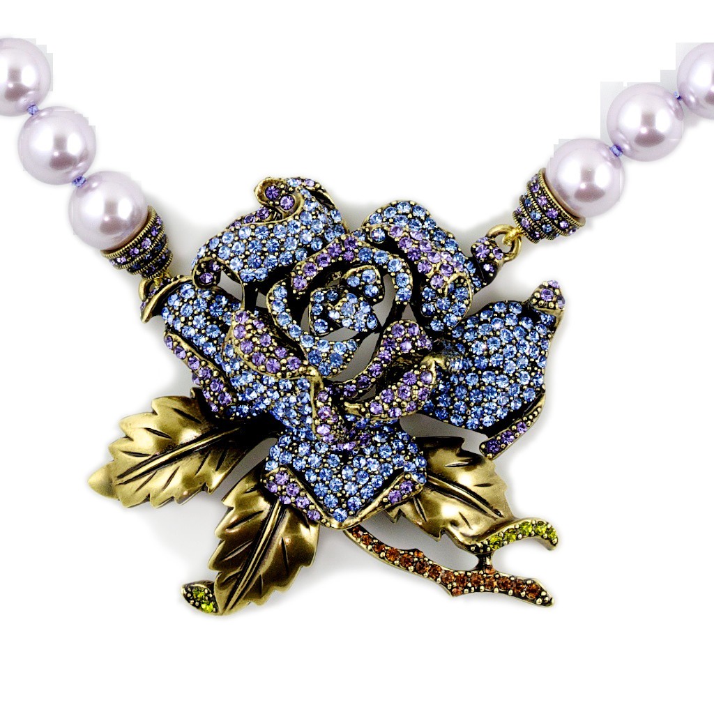 heidi daus/heidi daus "一见倾心"蓝色妖姬紫珍珠项链 n3102v4c6