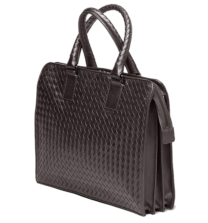 bottega veneta/葆蝶家 男士牛皮编织公文包