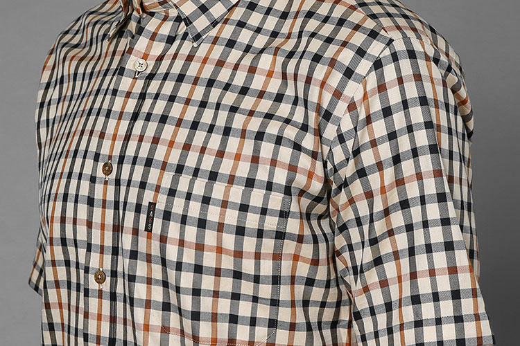 【15年新款】daks/达克斯男士衬衫(短) 男款棉100% 6595360s15格子 48