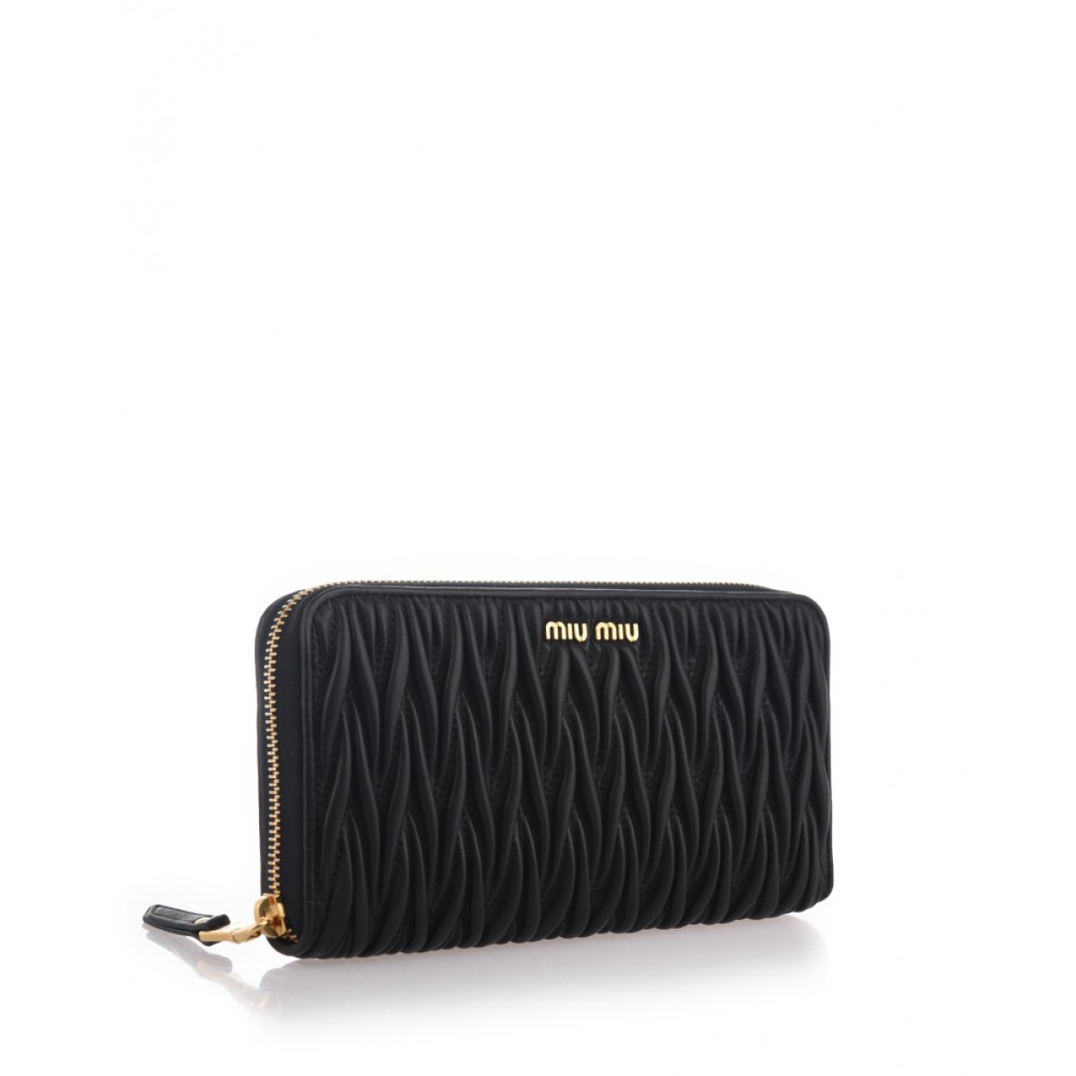 miumiu/缪缪 黑色羊皮女士长款钱包