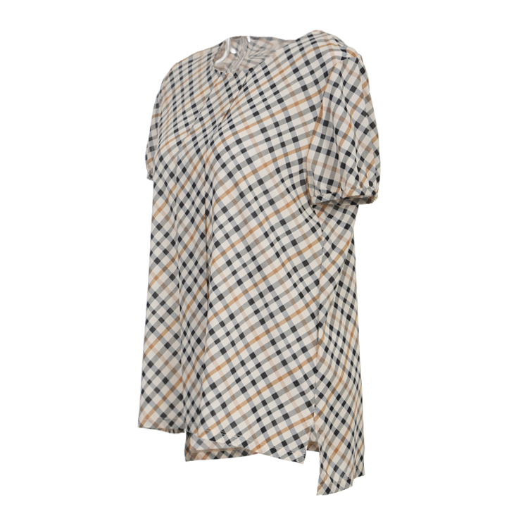 daks/达克斯 女士衬衫(短)桑蚕丝94% 氨纶6g75337s14