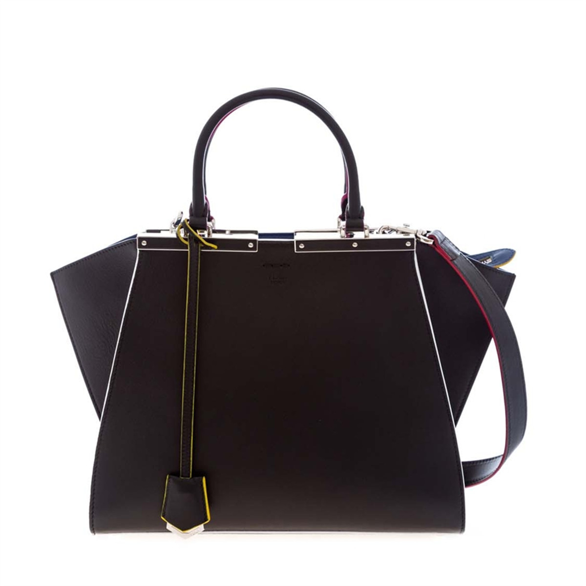 fendi/芬迪 3jours黑色牛皮手提包
