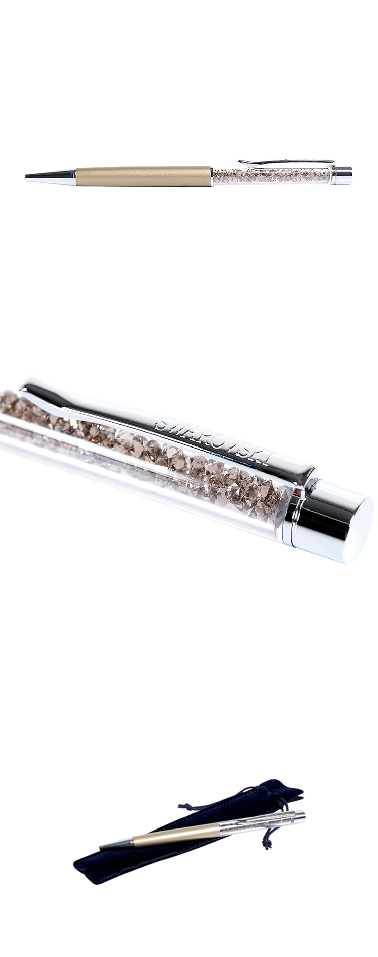 swarovski/施华洛世奇 香槟色水晶圆珠笔1097058