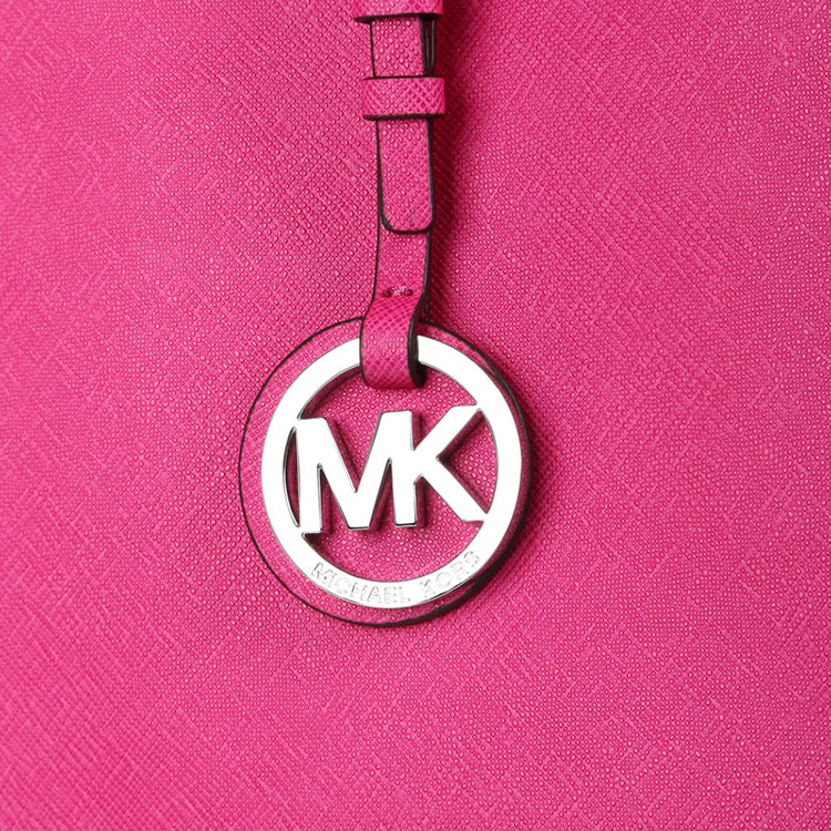 michael kors/迈克·科尔斯 女士logo牛皮拉链单肩包 30t5stvt2l 玫红