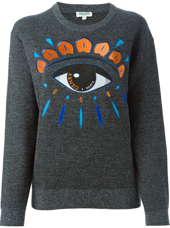 kenzo/高田贤三 眼睛图案套头女针织衫