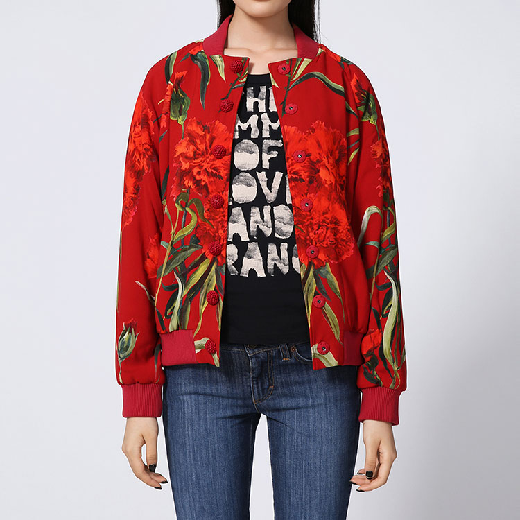 dolce&gabbana/杜嘉班纳女士外套-女粘纤 棉时尚运动茄克 断码