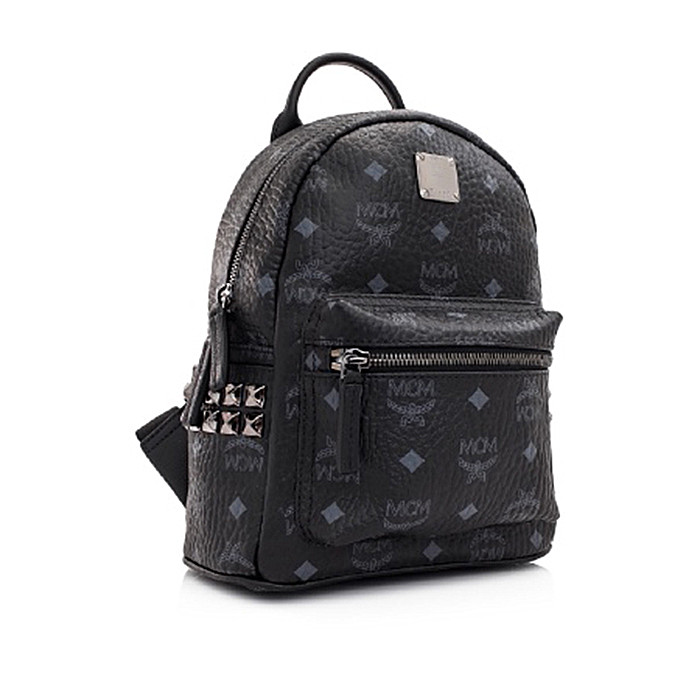 mcm/mcm 黑色pvc迷你 双肩包