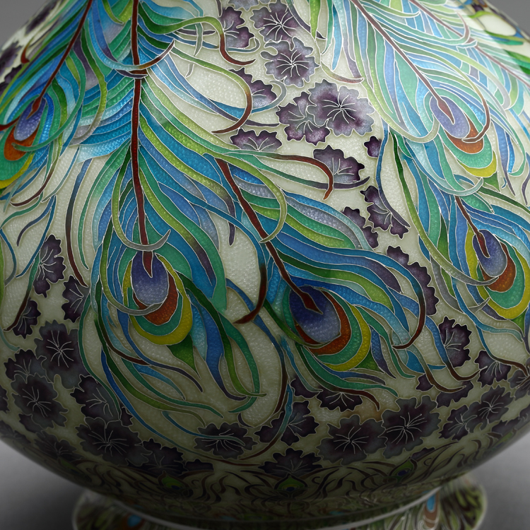 xiongshi/熊氏珐琅 雀羽纳福瓶 限量定制款