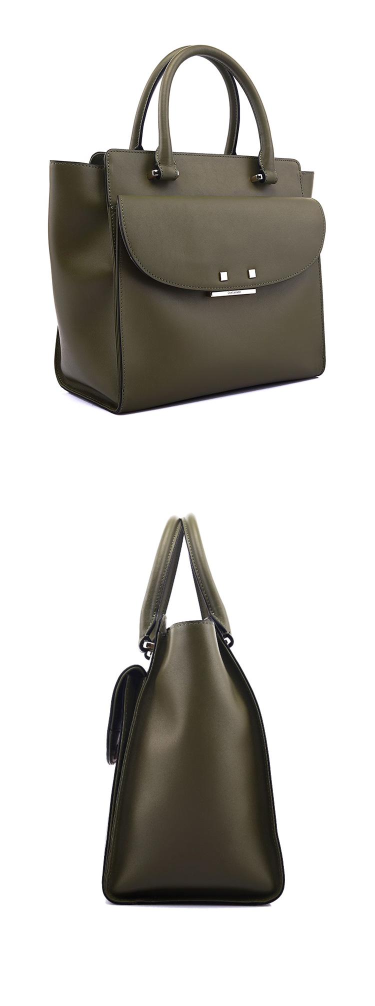 guy laroche/姬龙雪 新款军绿色牛皮 女士单肩包 gw1210532-21