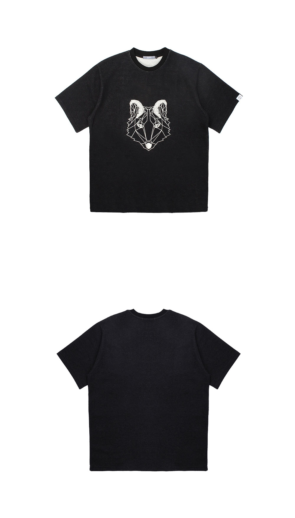 zplish/zplish wolf黑色半截袖