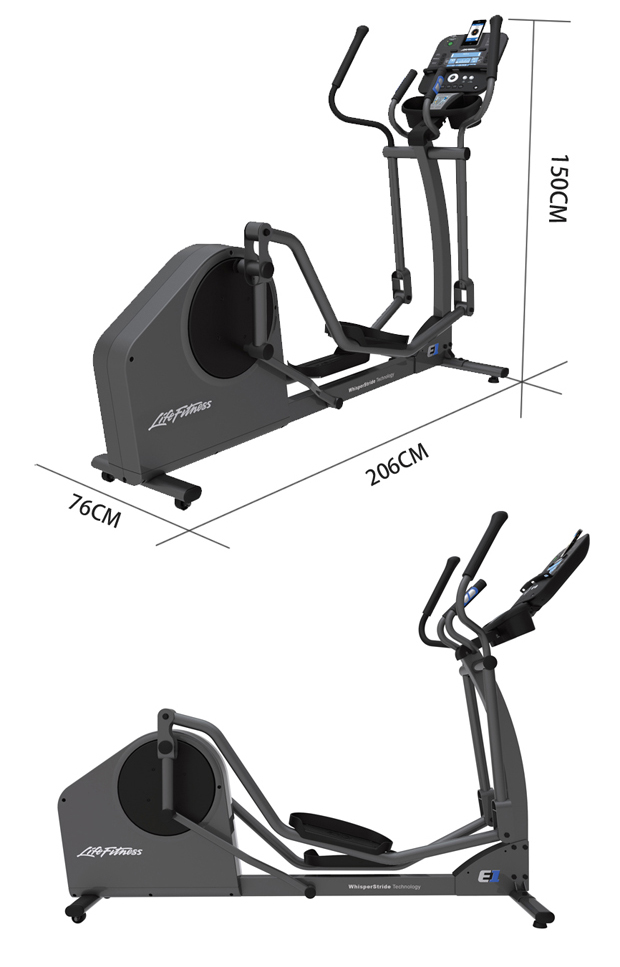 美国life fitness力健椭圆机 家用静音运动健身单人太空漫步机e1-tkc