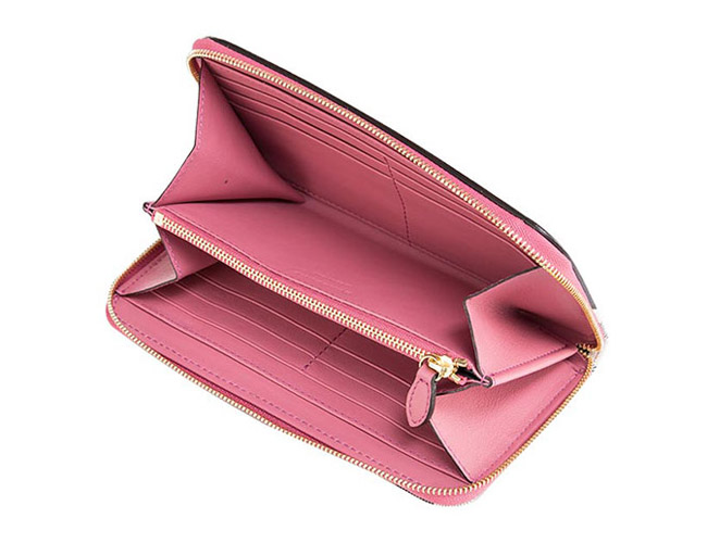 burberry/博柏利 女士粉色牛皮经典格纹拉链钱包 3981487