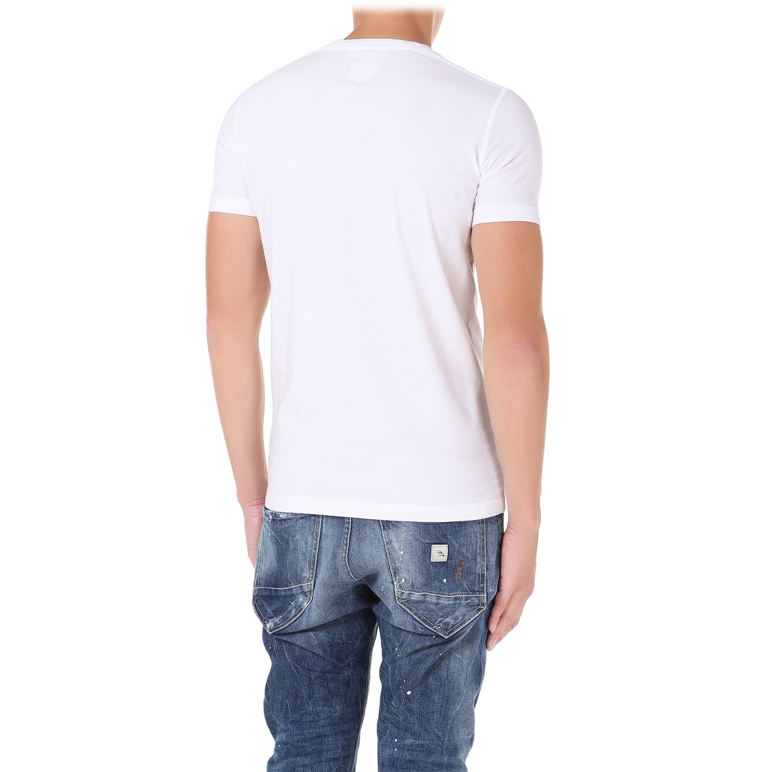 【designer menwear】 dsquared2/d二次方男士品牌标志印花图案t恤