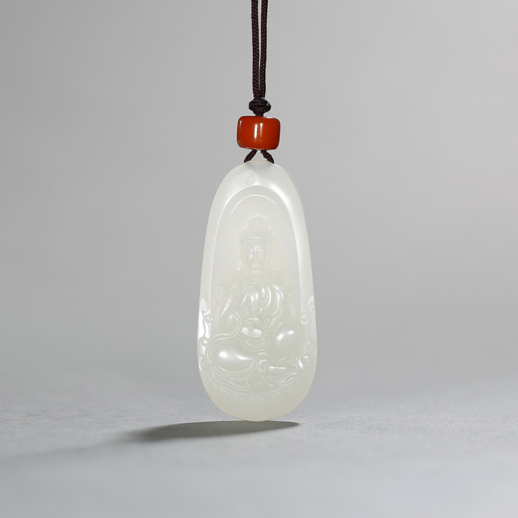 国检证书天然玉石佛像男款老人中国玉石雕刻大师顾中华作品