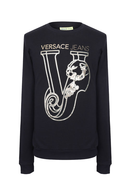versace/范思哲 versace jeans v字母图案男士卫衣