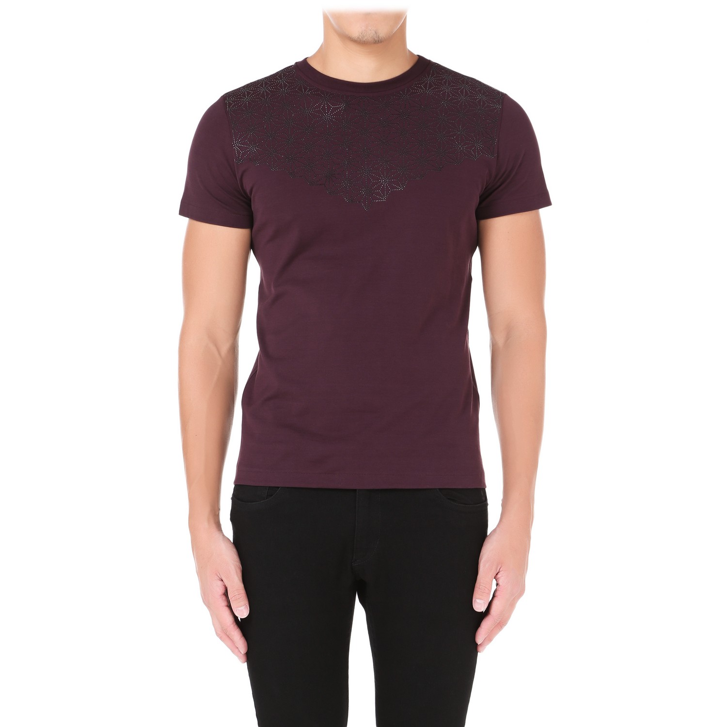 richmond/里士满 男士珠串图案t恤