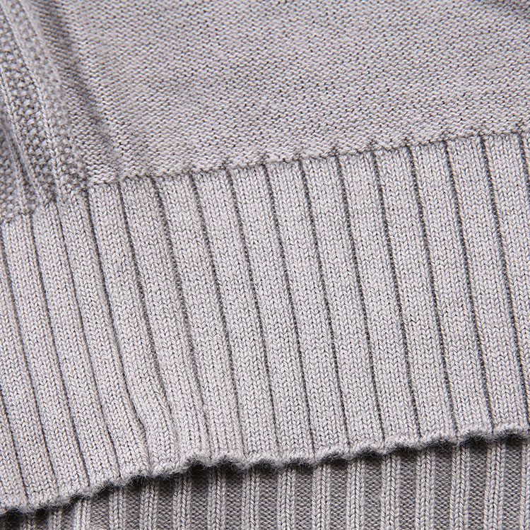 hugo boss/雨果波士男针织衫-男士橙牌灰色棉质休闲针织衫