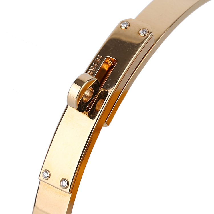 hermes/爱马仕18k金镶钻kelly手镯 pr000869