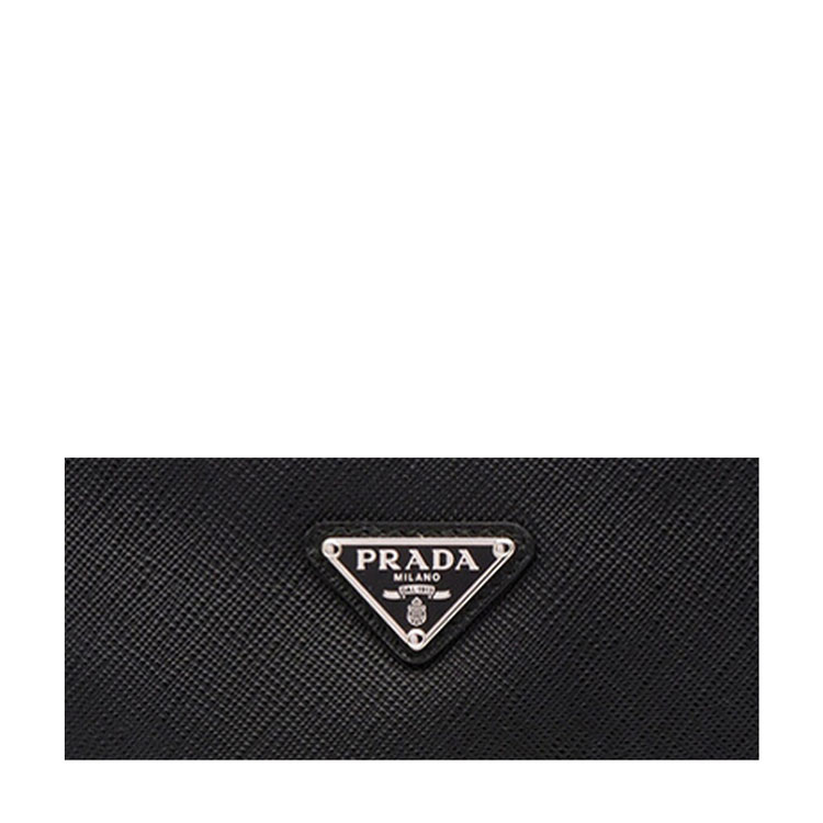 prada/普拉达 经典三角logo标黑色牛皮手拿包