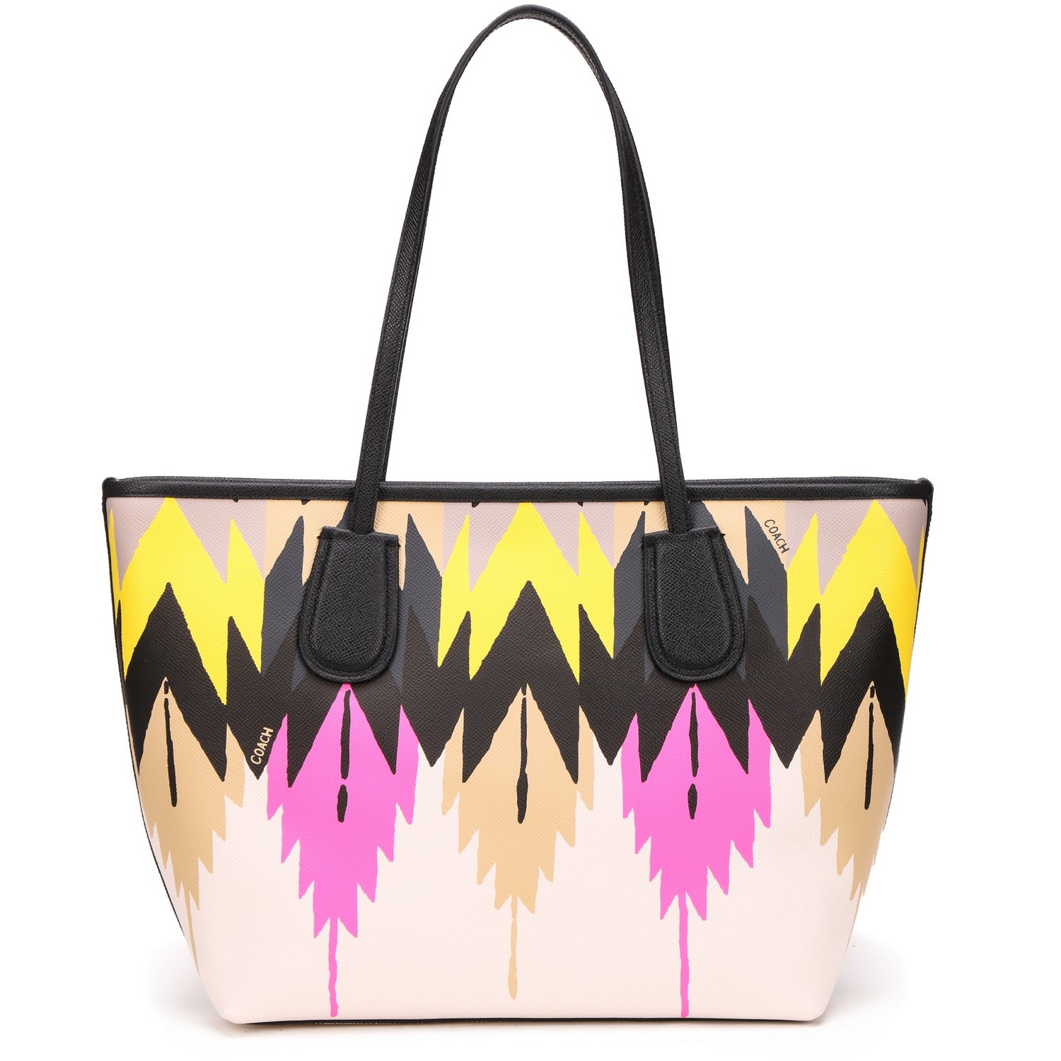 coach/蔻驰图案印花真皮手提包 36361