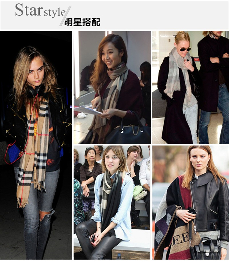 burberry/博柏利 女士多色山羊绒围巾 3924751