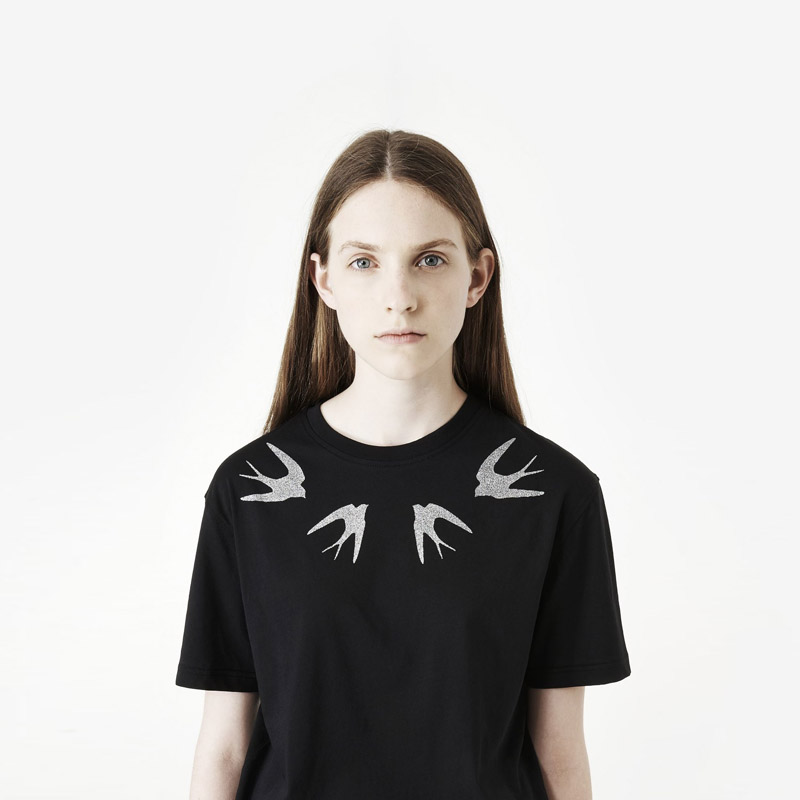 alexander mcqueen/亚历山大麦昆 女士燕子图案t恤 18978 rgj59