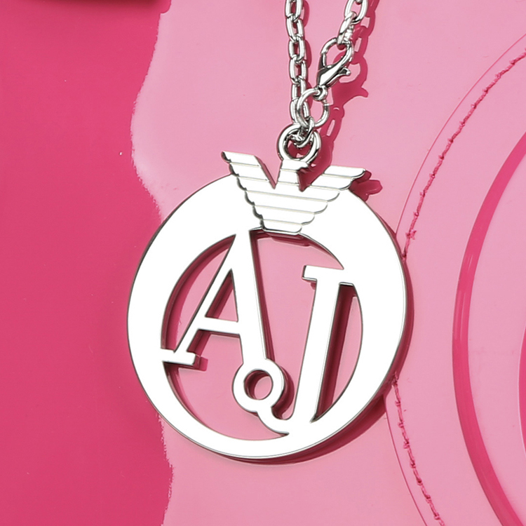 armani jeans/阿玛尼牛仔 女士eco亮晶果冻漆皮手拎包 0529b 梅红色