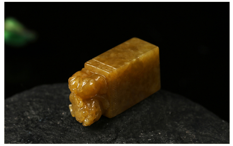 mmt/曼丽翠 黄翡印章糯种翡翠貔貅印章-一诺千金