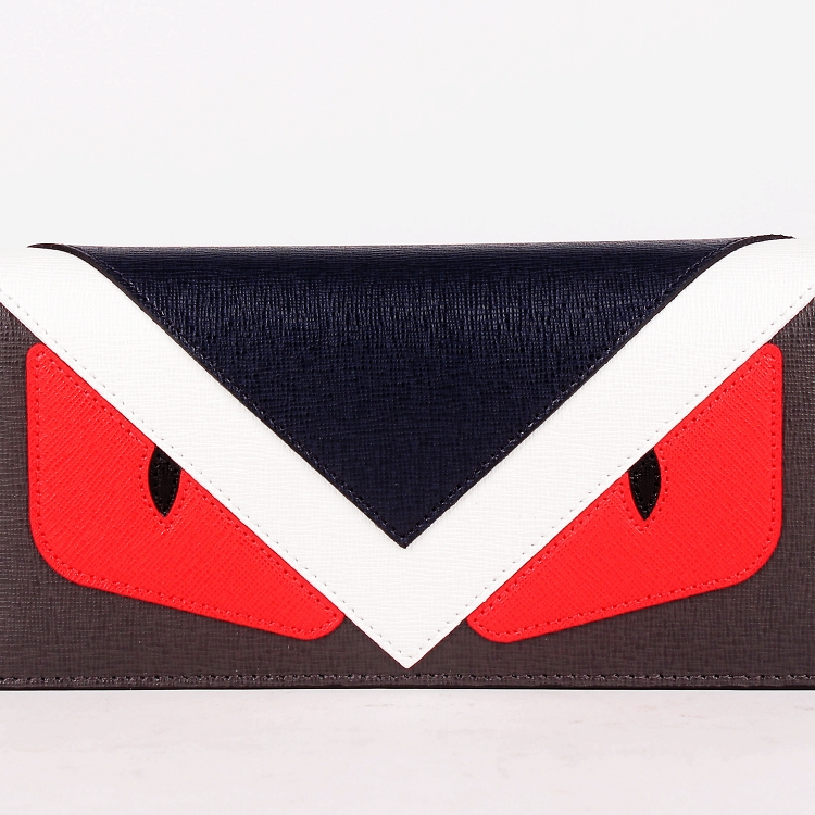 fendi/芬迪 小牛皮拼皮怪兽长钱包 7m0186.55r.f059e 拼色