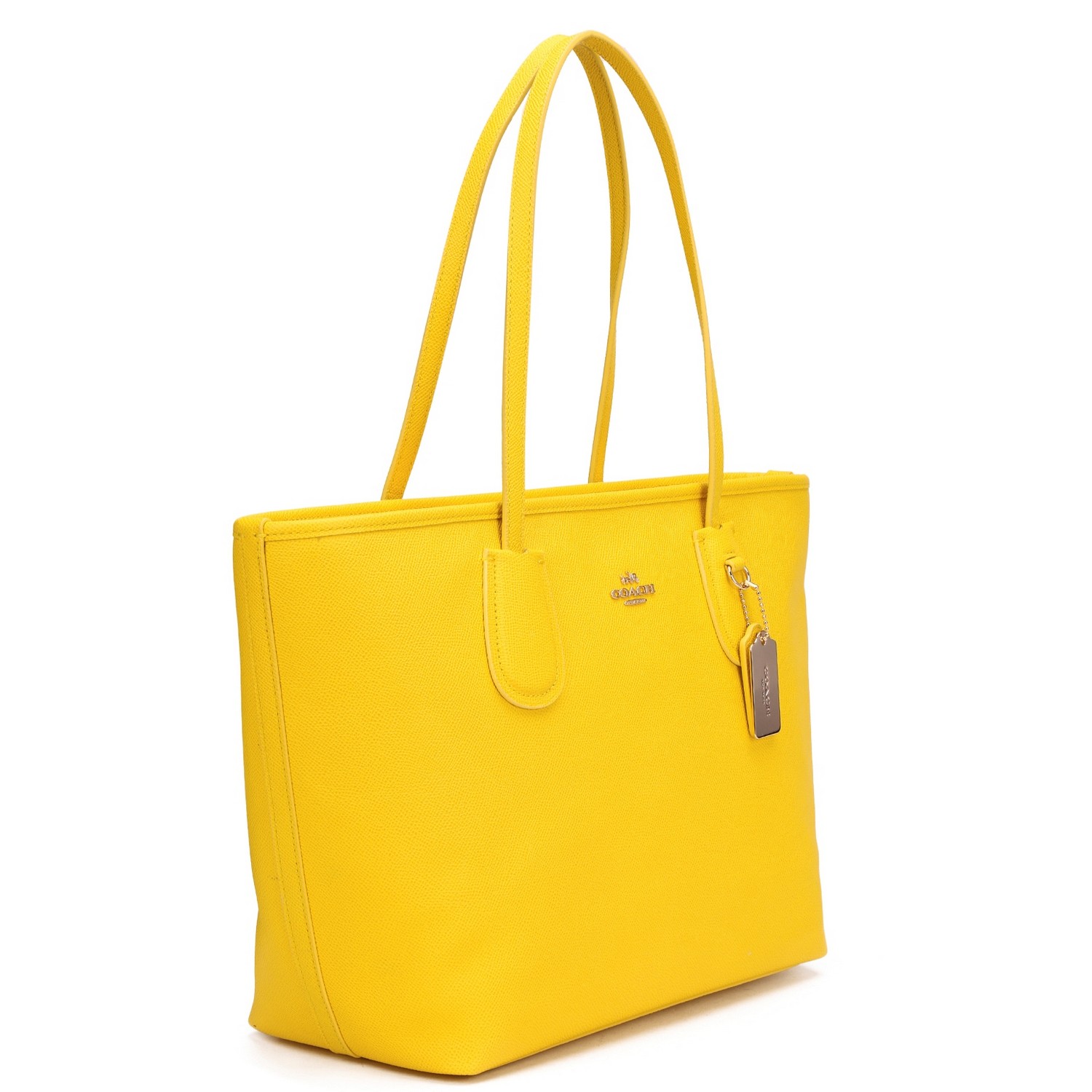 coach/蔻驰 黄色真皮手提包 36355