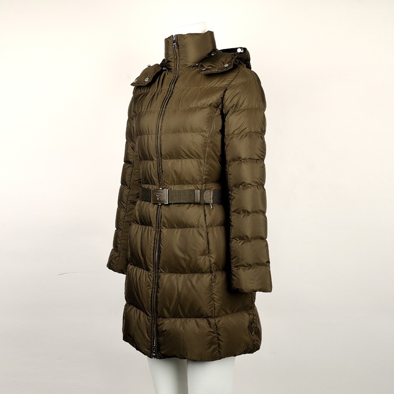 prada/普拉达 女士长款连帽修身羽绒服