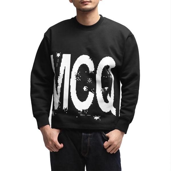 mcq/mcq 男士卫衣 棉质混纺字母logo图案男士圆领长袖卫衣