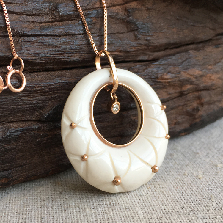 mmsd/猛犸时代 专柜正品带证书猛犸象牙 心意合一项链(活动款)