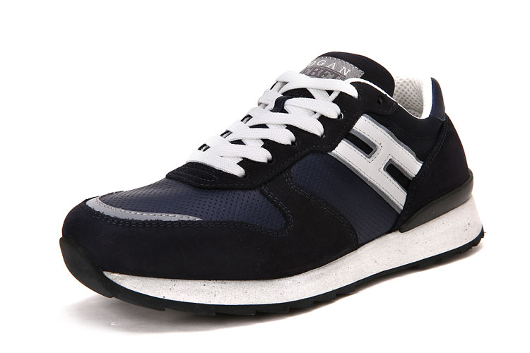 hogan/霍根男士运动鞋-男士深蓝/白/灰旅游鞋牛皮革/织物男鞋