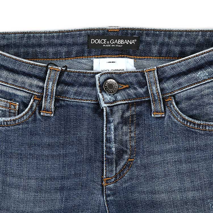 dolce&gabbana/杜嘉班纳女士裤子-女士牛仔蓝时尚牛仔裤 断码