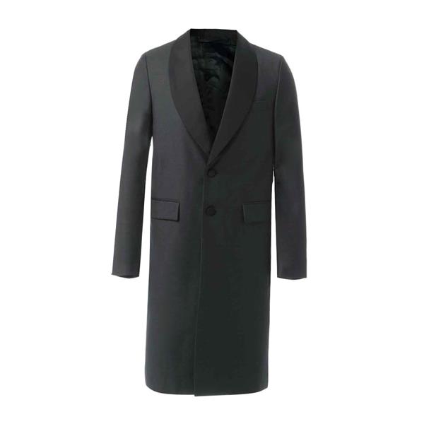 prada/普拉达 男士外套 纯羊毛男士两粒单排扣翻领长袖大衣