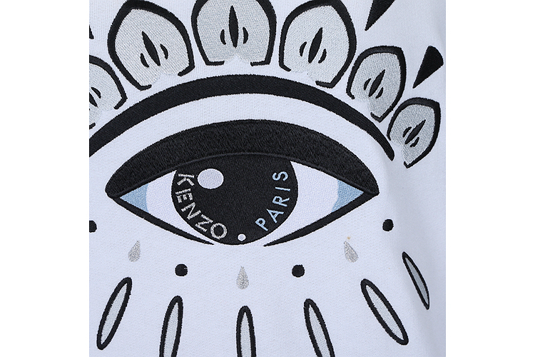 kenzo/高田贤三 刺绣大眼睛圆领长袖纯棉女卫衣 4xq 2sw710