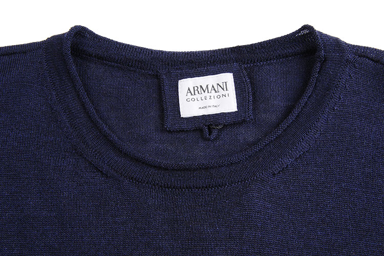 armani collezioni/阿玛尼卡尔兹男针织衫纯羊毛ncm43m-nc17m-922
