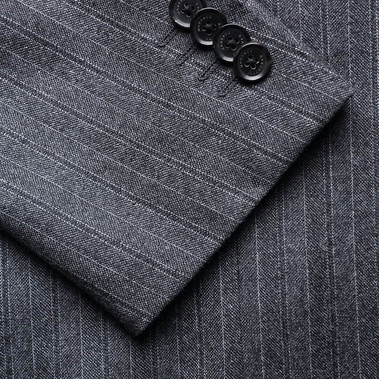 modesto bertotto/博图 高品质纯羊毛面料灰色西服 隐嵌条纹细腻沉稳
