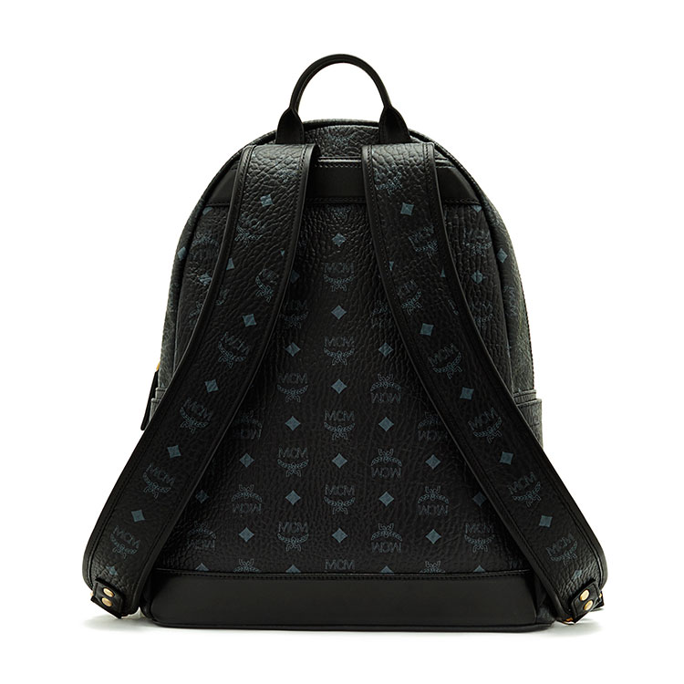 mcm/mcm 铆钉黑色大号双肩包 mmk6sve18 bk001