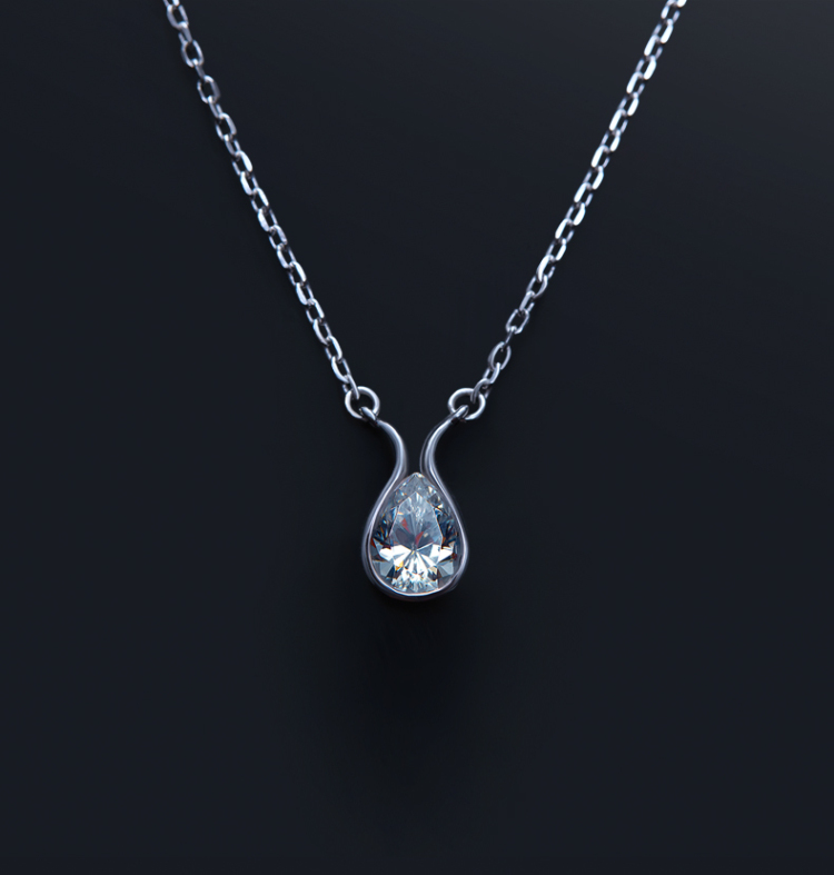 angs/angs 设计小学 水滴925银项链