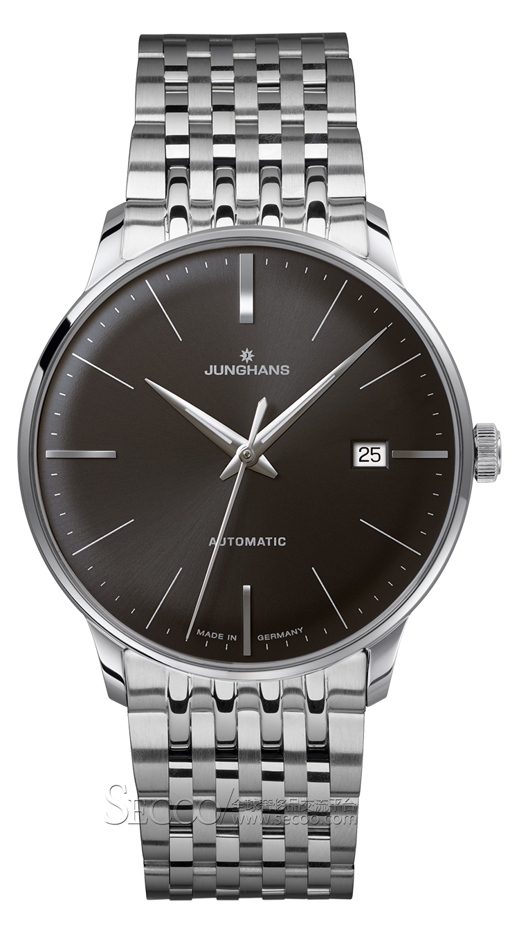 德国junghans/荣汉斯 meister classic系列 大三针 男表 黑盘钢带